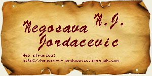 Negosava Jordačević vizit kartica